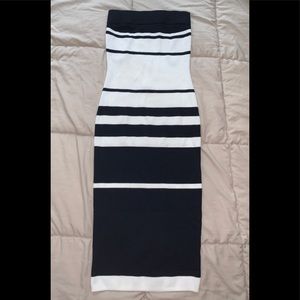 Forever 21 Black & White Striped Bodycon Dress 🖤